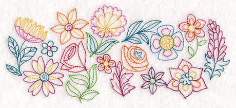 Funky Floral Horizontal Spray