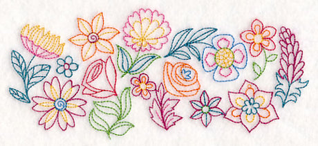 Funky Floral Horizontal Spray