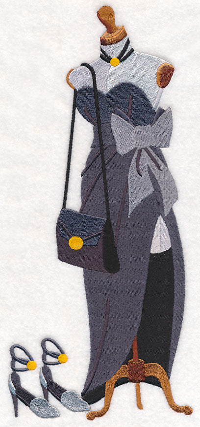 Black Satin Hollywood Dress Form