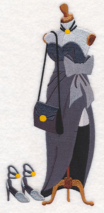 Black Satin Hollywood Dress Form