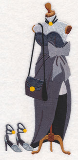 Black Satin Hollywood Dress Form