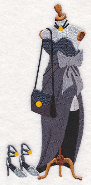 Black Satin Hollywood Dress Form