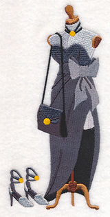 Black Satin Hollywood Dress Form