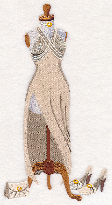 Cream Satin Hollywood Dress Form