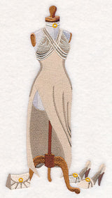 Cream Satin Hollywood Dress Form