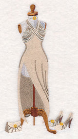 Cream Satin Hollywood Dress Form