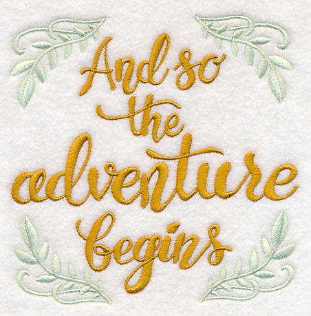 And So the Adventure Begins