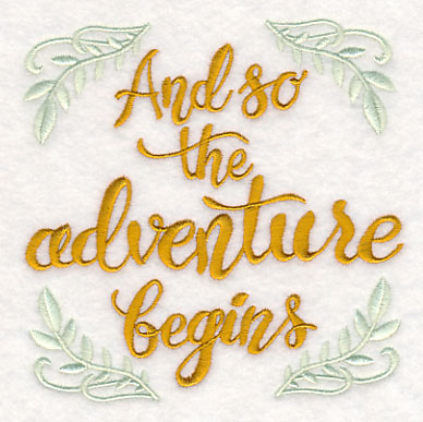 And So the Adventure Begins