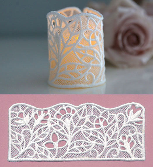 Flower Candle Wrap (Lace)