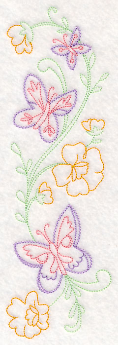 Butterfly and Blooms Spray (Vintage)