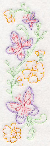 Butterfly and Blooms Spray (Vintage)