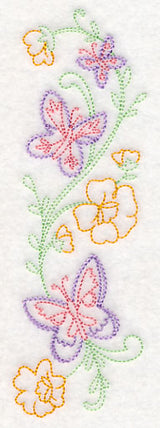Butterfly and Blooms Spray (Vintage)