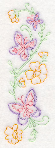 Butterfly and Blooms Spray (Vintage)