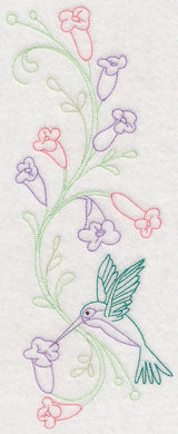 Hummingbird and Blooms Spray (Vintage)