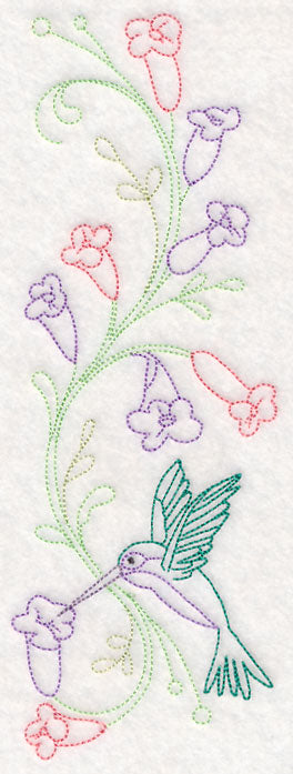 Hummingbird and Blooms Spray (Vintage)
