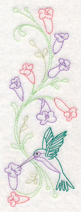 Hummingbird and Blooms Spray (Vintage)