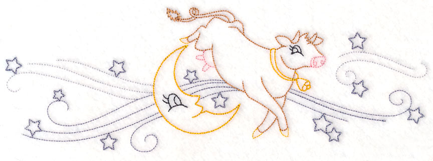 Cow Over the Moon Border (Vintage)