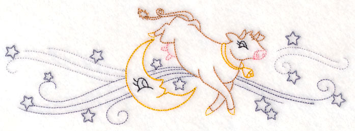 Cow Over the Moon Border (Vintage)