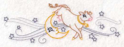 Cow Over the Moon Border (Vintage)