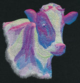 Vibrant Cow in Watercolor