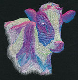 Vibrant Cow in Watercolor