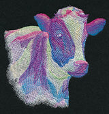 Vibrant Cow in Watercolor