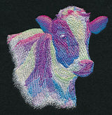 Vibrant Cow in Watercolor