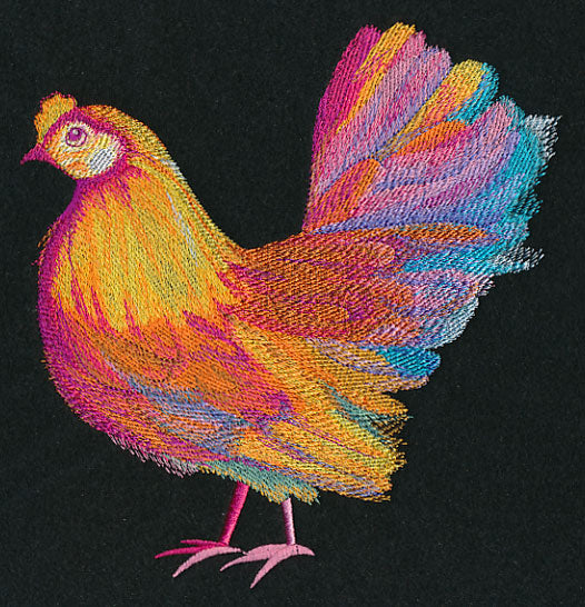 Vibrant Hen in Watercolor
