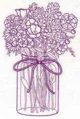 Texas Wildflowers Mason Jar (Vintage)