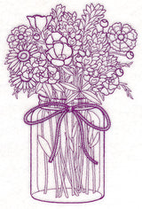 Texas Wildflowers Mason Jar (Vintage)