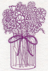 Texas Wildflowers Mason Jar (Vintage)