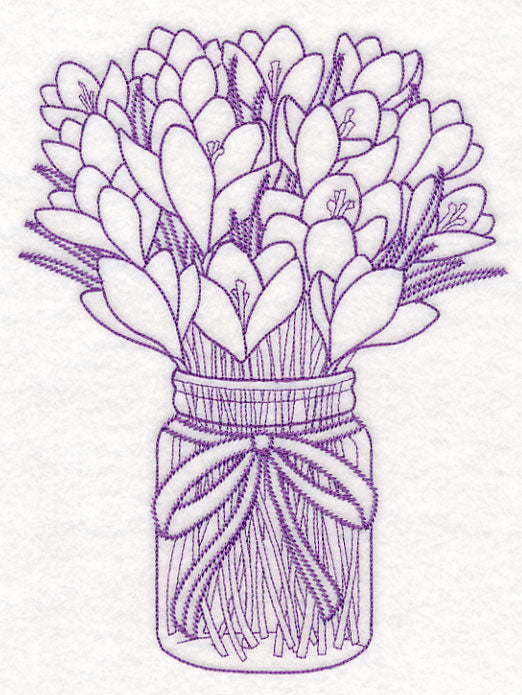 Crocuses Mason Jar (Vintage)
