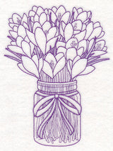 Crocuses Mason Jar (Vintage)