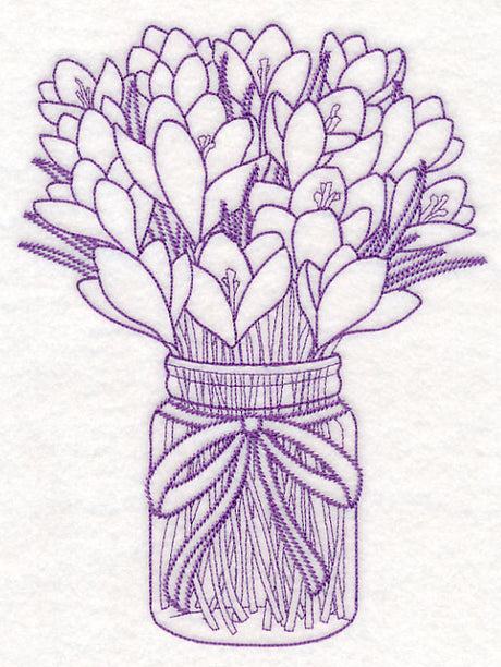 Crocuses Mason Jar (Vintage)