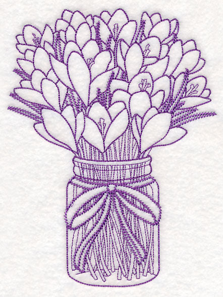 Crocuses Mason Jar (Vintage)