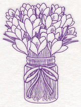 Crocuses Mason Jar (Vintage)