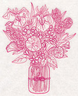 Irish Wildflowers Mason Jar (Vintage)