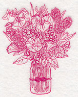 Irish Wildflowers Mason Jar (Vintage)