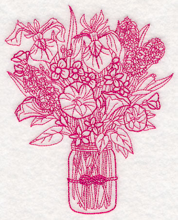 Irish Wildflowers Mason Jar (Vintage)