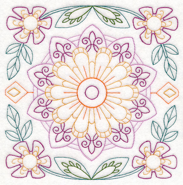 Geometric Floral Square (Vintage)