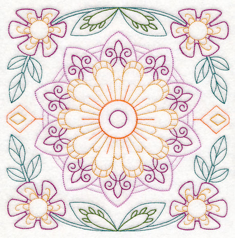 Geometric Floral Square (Vintage)