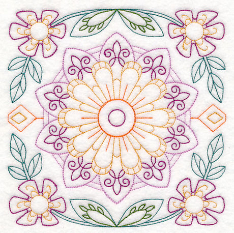 Geometric Floral Square (Vintage)