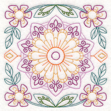 Geometric Floral Square (Vintage)
