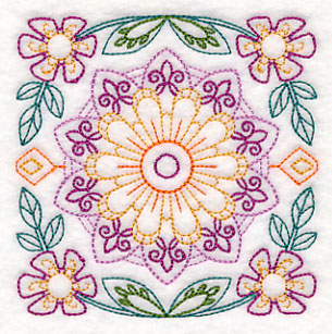 Geometric Floral Square (Vintage)
