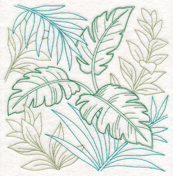 Tropical Greenery Square (Vintage)