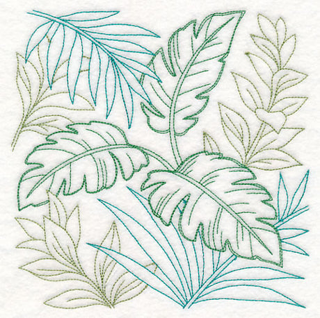 Tropical Greenery Square (Vintage)