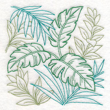 Tropical Greenery Square (Vintage)