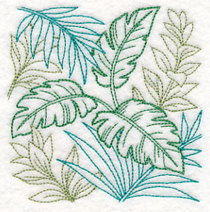 Tropical Greenery Square (Vintage)
