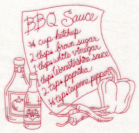 Barbecue Sauce (Redwork)
