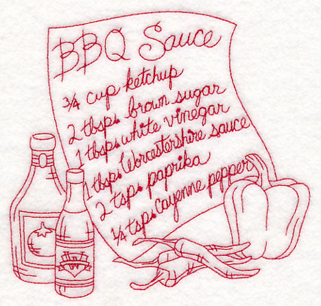 Barbecue Sauce (Redwork)